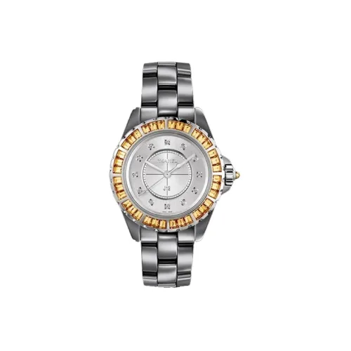 CHANEL J12 Collection Часы Кварцевый механизм Керамика Ремешок Серебристый циферблат Женские
