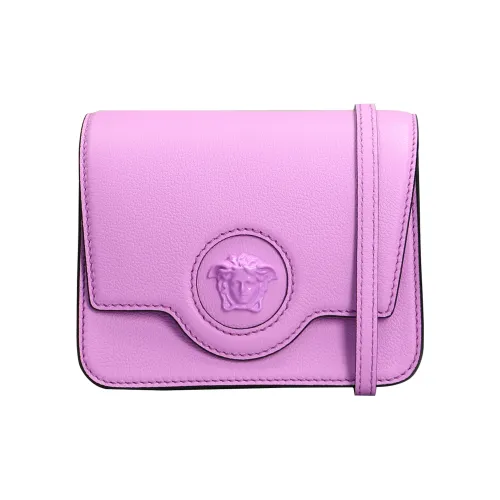 VERSACE La Medusa Кожа Сумка через плечо Сумка на плечо Женская Светло-фиолетовая