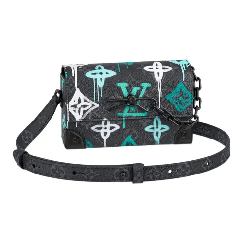 LOUIS VUITTON Steamer Покрытый холст с коровья кожа цветовая схема мини мужской