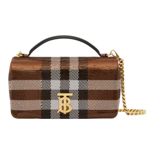 Burberry Lola Сумка из овечьей кожи с украшением сумка через плечо маленькая сумка через плечо женская темно-коричневый цвет "Береза"