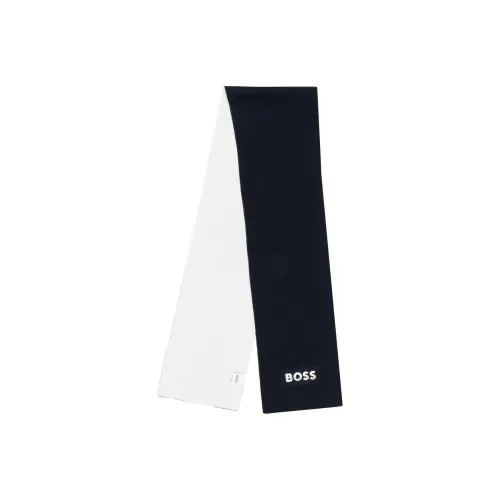 HUGO BOSS Акриловые Вязаные Шарфы Темно-синий Kids