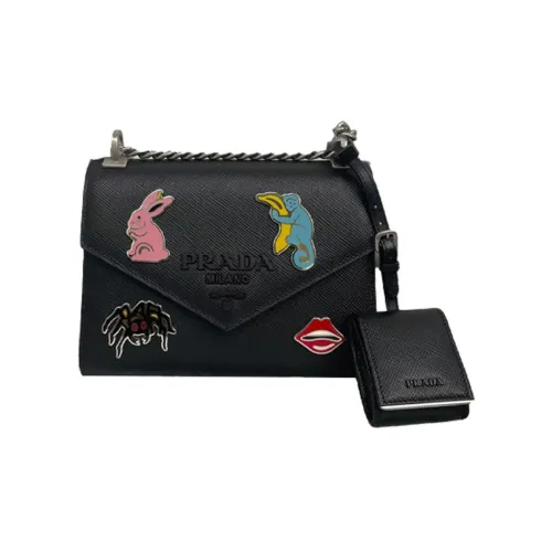 PRADA Сумка из коровьей кожи портативная сумка через плечо женская черная