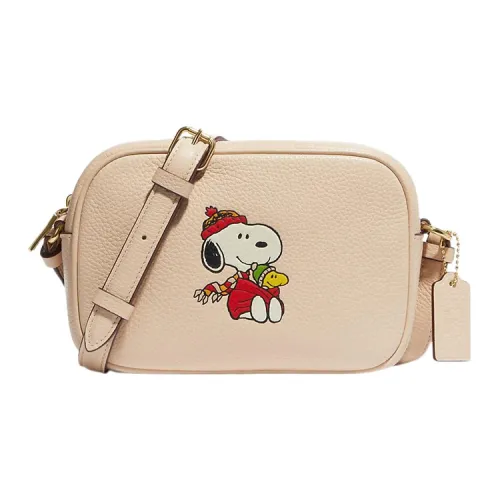 COACH Peanuts Snoopy Коллаборация Jamie Рefined Pebble Leather Camera Bag Crossbody Bag Mini Women's