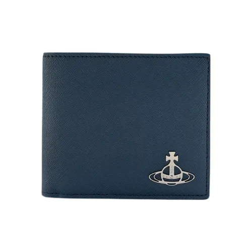 Vivienne Westwood Saffiano Коровья кожа Монетница Кошелек Мужской Синий