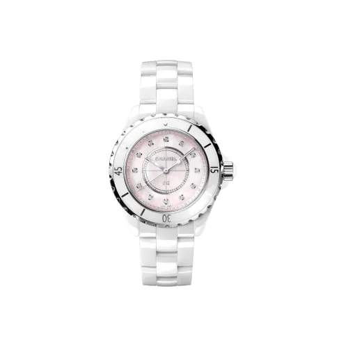 CHANEL J12 Collection Часы Кварцевый механизм Керамика Ремешок Розовый Циферблат Женские H5513