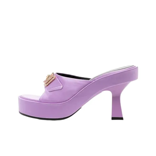 VERSACE Слипоны Женские Фиолетовые