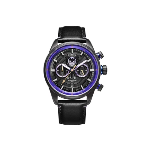 BAIDI Кварцевый механизм Мужские часы 44mm*44mm*13,8mm Фиолетовый