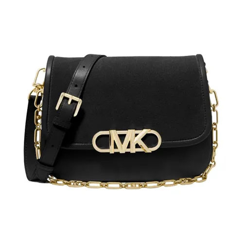 MICHAEL KORS Паркер Замша С кожаными вставками Курьерская сумка Портативная сумка через плечо Сумка через плечо Женская Черная