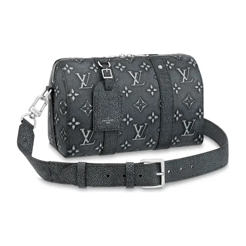 LOUIS VUITTON Keepall Коровья кожа Курьерская сумка Сумка через плечо Сумка на плечо Мужская Серый