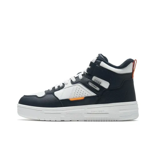 XTEP Clover Белый Термическое Покрытие Баланс Высокий Топ Скейтборд Кроссовки Мужские Черно-белые