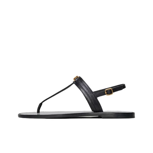 CELINE Triomphe One Ремешок Сандалии Женские Черные