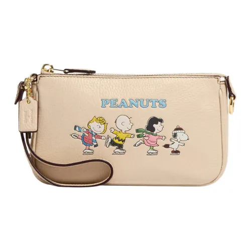 COACH Снупи X PEANUTS Коллаборация Nolita Сумка из крупнозернистой текстуры сумка через плечо женская телесного цвета