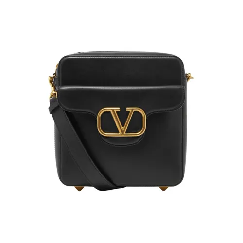 Valentino Locò Телячья кожа Camera Сумка Портативная сумка через плечо Мужская черная