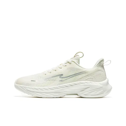 Erke Shock Absorbers Slip-Resistant Abrasion-Resistant Breathable Low-Top Running Shoes Men's Microcrystalline White Эрке Шок Абсорберы Противоскользящие Устойчивые к Износу Дышащие Низкие Кроссовки для Бега Мужские Микрокристаллический Белый