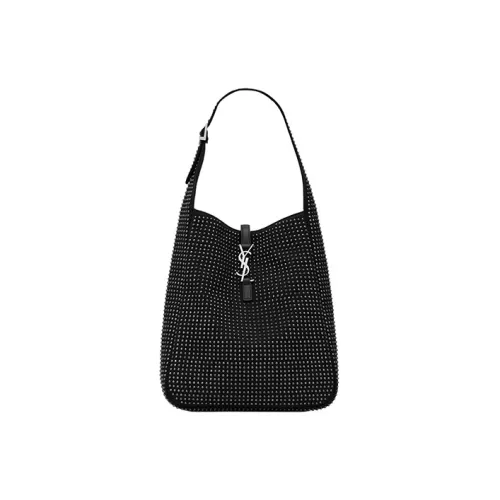 SAINT LAURENT LE5A7 Ткань с коровьей кожей сумка-хобо сумка сумка через плечо женская черная