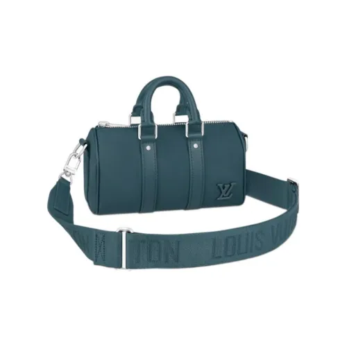 LOUIS VUITTON Keepall Aerogram Кожа Сумка через плечо Унисекс Синий