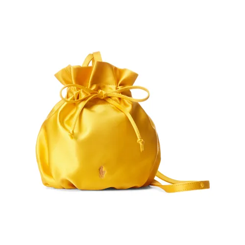 Polo Ralph Lauren Сатиновая ткань с кожей коровы детали сумка через плечо женская желтая