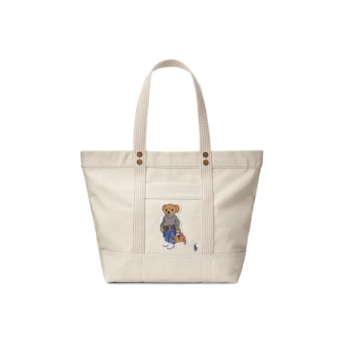 Polo Ralph Lauren Ткань с коровья кожа Сумка среднего размера Женская Белая