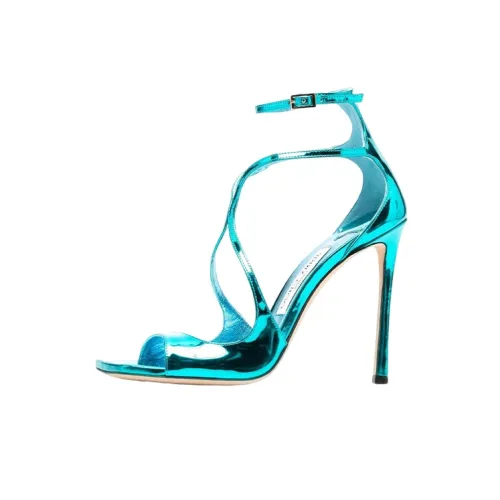 Jimmy Choo Azia One Strap Sandals 11cm Women's Blue Джимми Чу Азиа Один Ремешок Сандалии 11см Женские Синие