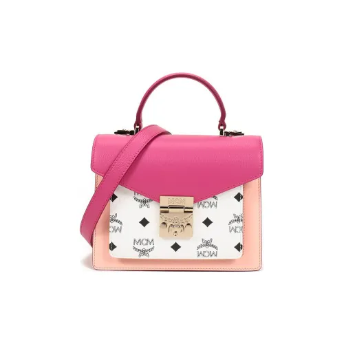 MCM Patricia Visetos Искусственная кожа коровья кожа одно плечо ручная сумка сумка через плечо маленькая женская розовый
