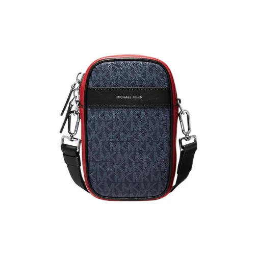 MICHAEL KORS Greyson Сумка через плечо из коровьей кожи чехол для телефона мужской темно-синий и красный