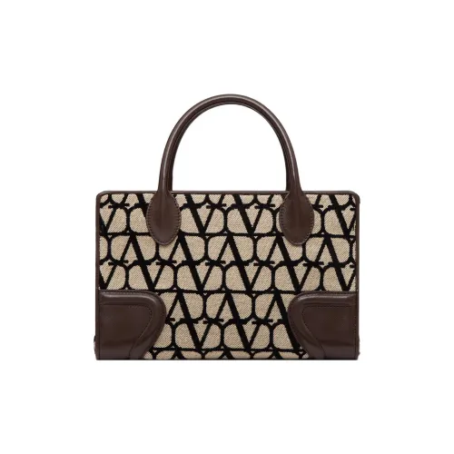 Valentino Холст с козьей кожей сумка-тоут сумка для покупок сумка через плечо сумка маленькая женская бежевый черный