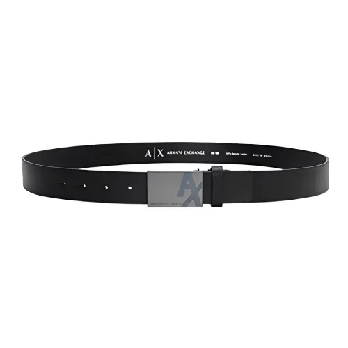 ARMANI EXCHANGE Ремни из коровьей кожи, черные, мужские