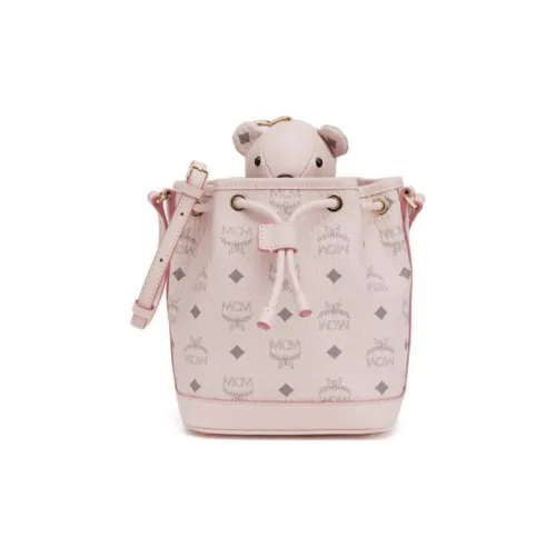 MCM Canvas Bucket Bag Mini Women's Pink