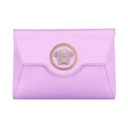 VERSACE La Medusa Satin Конверт Сумка Переносная Сумка Сумка через плечо Сумка на плечо Женская Светло-фиолетовая