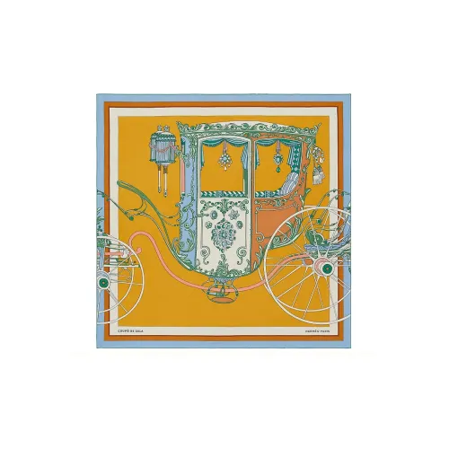 HERMES Шелковая шаль Женская Желтая