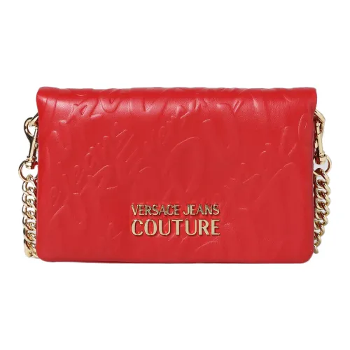 VERSACE JEANS COUTURE Гладкая синтетическая кожа сумка через плечо мини женская красная