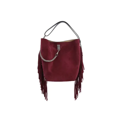 GIVENCHY GRAIN LEATHER с замшей сумка-ведро сумка через плечо женская бордовый