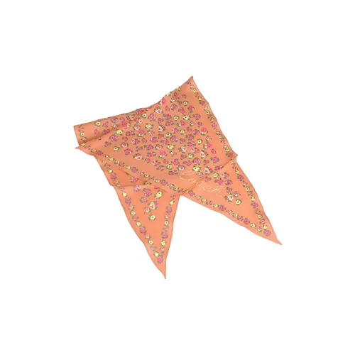 COACH Шелковый шарф Женский Оранжевый