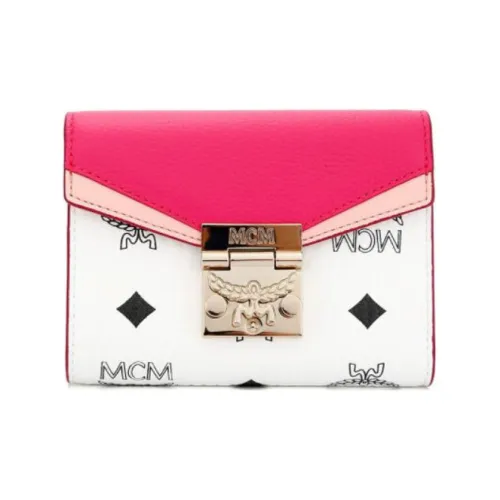 MCM Patricia Visetos Кожа Кошелек Женские Розовый
