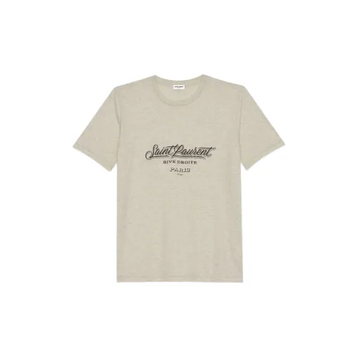 SAINT LAURENT Rive Droite Series Рубашка Унисекс Экрю