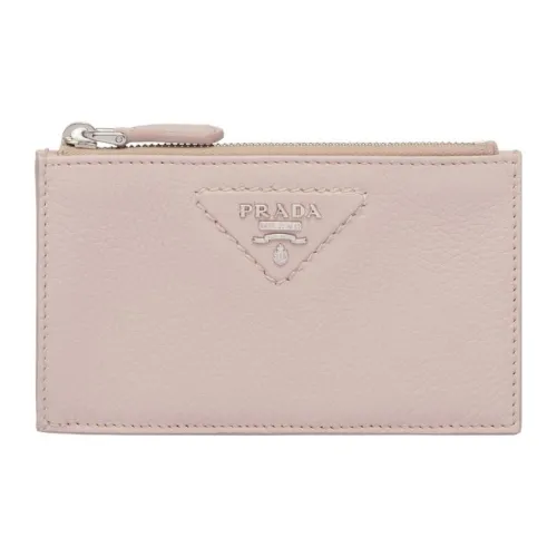 PRADA Кожа Держатель для карт Держатель для карт Женский Светло-розовый