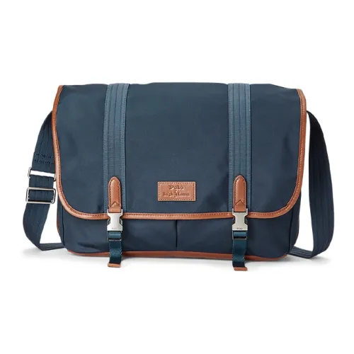 Polo Ralph Lauren Кожаная отделка Сумка через плечо Мужская Синяя