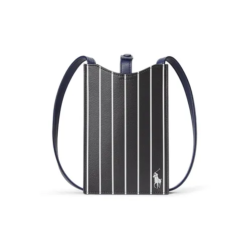 Polo Ralph Lauren Сумка через плечо из кожи с чехлом для телефона мужская черная белая синяя