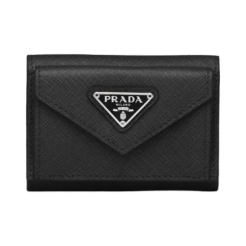 PRADA Saffiano кожа кошелек женский черный