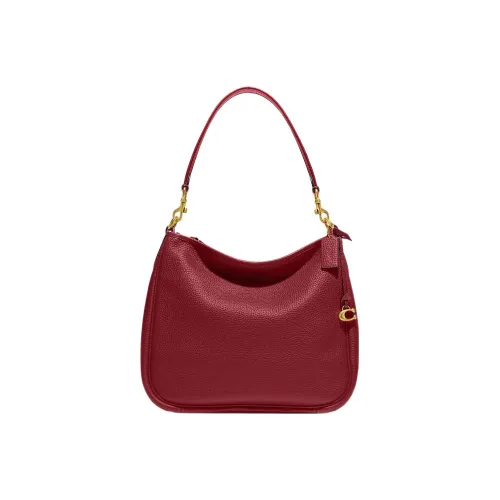 COACH Cary Мягкая кожа с галечным эффектом сумка через плечо женская вишнево-красный