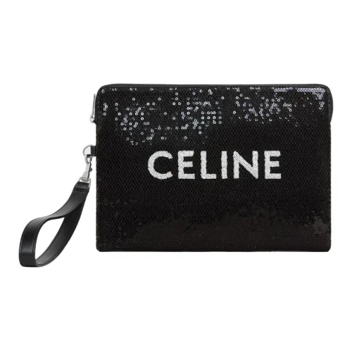 CELINE Телячья кожа отделка сумка-клатч маленькая женская черная