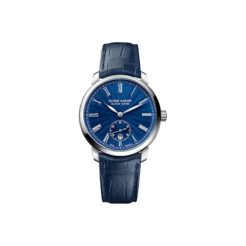 ULYSSE NARDIN Автоматический Механический Часы Мужские Gilt Collection 40 мм Синий