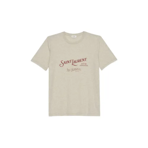 SAINT LAURENT Rive Droite Series T-Shirt Унисекс Серый