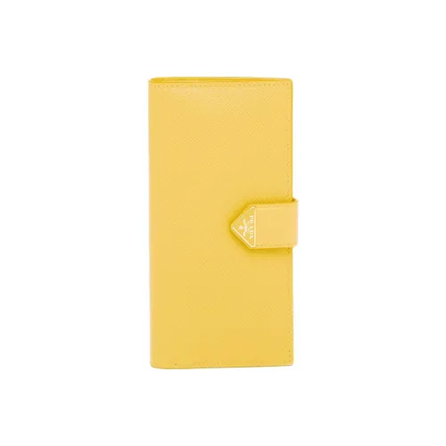 PRADA Saffiano кожа кошелек женский желтый