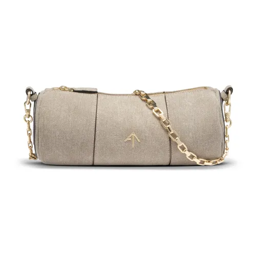 Manu Atelier Цилиндр Ткань Цилиндрическая Сумка Сумки через плечо Сумка на плечо Женская Серый