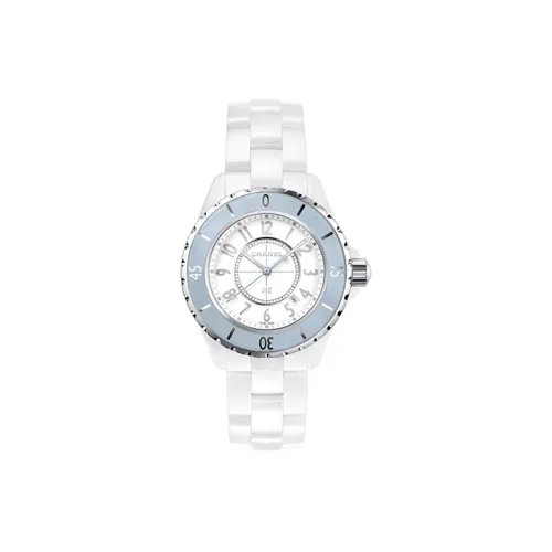 CHANEL J12 Collection Часы Кварцевый механизм Керамика Ремешок Белый Циферблат Женские