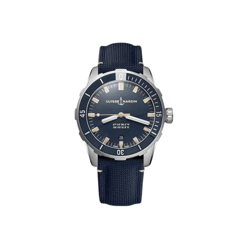 ULYSSE NARDIN Автоматический Механический Часы Мужские из Коллекции Diving 42 мм Синий
