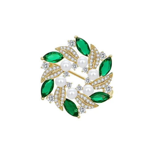 HMZ Броши Зеленый Женские