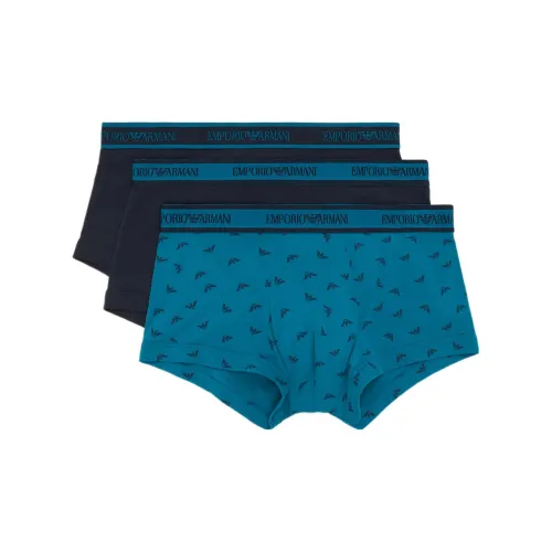 EMPORIO ARMANI FW22 Боксер-шорты Мужские 3 упаковки синий