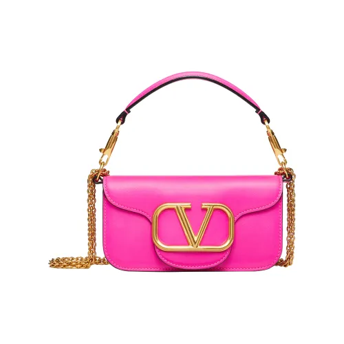 Valentino Locò Телячья кожа Сумка-багет Сумка через плечо Мини-сумка Женская Розовая
